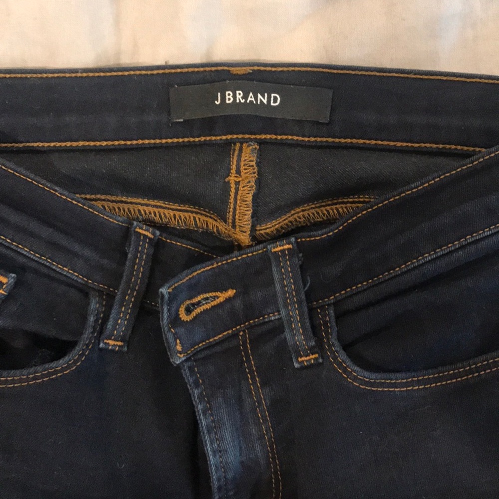 J Brand straight leg, dark Jeans.
